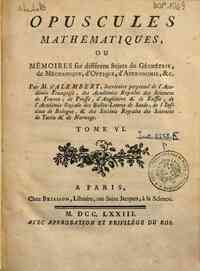 Opuscules mathématiques, ou Mémoires sur differe... - 6