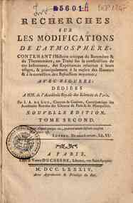 Recherches sur les modifications de l'atmosphere, ... - [2.]