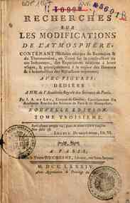 Recherches sur les modifications de l'atmosphere, ... - [3.]