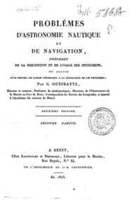 Problemes d'astronomie nautique et de navigation, ... - 2
