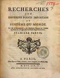 Recherches sur differens points importans du syste... - 1