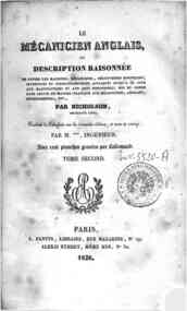 Le mécanicien anglais, ou description raisonn... - 2