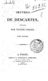 Oeuvres de Descartes, publiées par Victor Cousin.... - 11