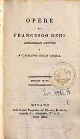 Opere di Francesco Redi gentiluomo aretino e accad... - Volume 3