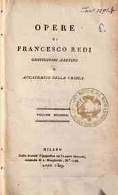 Opere di Francesco Redi gentiluomo aretino e accad... - Volume 2