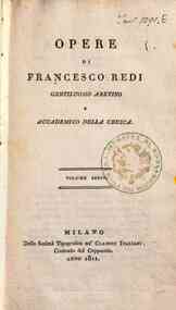Opere di Francesco Redi gentiluomo aretino e accad... - Volume 6