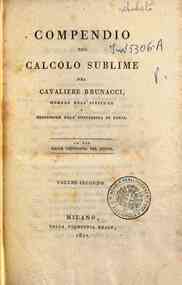 Compendio del calcolo sublime del cavaliere Brunac... - 2