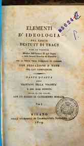 Elementi d'ideologia del conte Destutt di Tracy pa... - 4: Parte quarta ossia Trattato della volontà ... - 1
