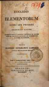 Euclidis Elementorum libri sex priores Graece ... - 1