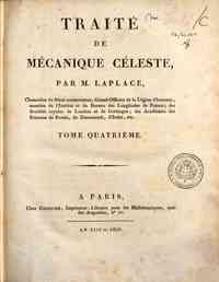 Traité de mécanique céleste, par P.S. Laplace, ... - 4