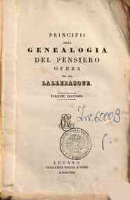 Principii della genealogia del pensiero opera del ... - 2 / del signor Lallerbasque