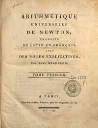 Arithmétique universelle de Newton, traduite du l... - Tome 1