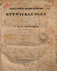 Analytisch-Geometrische Entwicklungen von Dr. Jul.... - 1