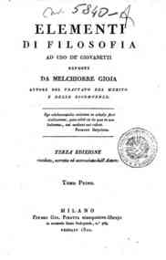 Elementi di filosofia ad uso de' giovanetti espost... - 1