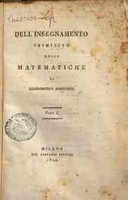 Dell'insegnamento primitivo delle matematiche di G... - 1