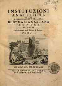 Instituzioni analitiche ad uso della gioventù ita... - 1