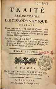 Traité élémentaire d'hydrodynamique: ouvrage da... - 2