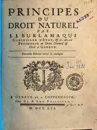 Principes du droit naturel, par J.J. Burlamaqui co... - 1