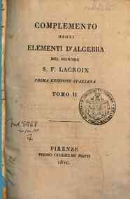 Complemento degli elementi d'algebra del signore S... - 2