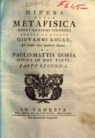 Difesa della metafisica degli antichi filosofi con... - 2