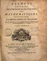 Elemens generaux des principales parties des math... - 1