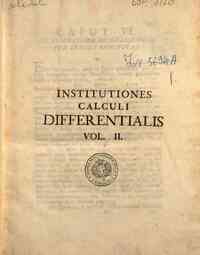Institutiones calculi differentialis cum eius usu ... - 2