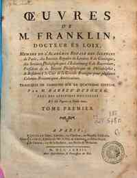 Œuvres de m. Franklin, docteur ès loix, membre d... - 1