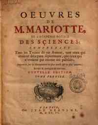 Oeuvres de m. Mariotte, de l'Académie royale des ... - 1