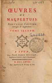 Oeuvres de Maupertuis. Tome premier [- quatrieme] - 2