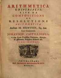 Arithmetica universalis; sive De compositione et r... - 2