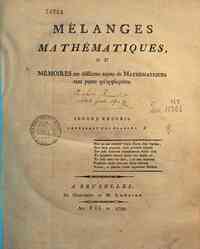 Mélanges mathématiques, ou mémoires sur différ... - 2