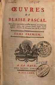 Œuvres de Blaise Pascal. Tome premier (-cinquieme... - 1