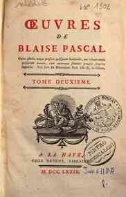 Œuvres de Blaise Pascal. Tome premier (-cinquieme... - 2