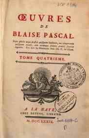 Œuvres de Blaise Pascal. Tome premier (-cinquieme... - 4