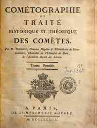 Cométographie ou traité historique et théorique... - 1