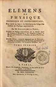 Elémens de physique théorique et expérimentale,... - 1