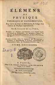 Elémens de physique théorique et expérimentale,... - 3