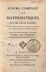 Cours complet de mathématiques, par m. l'abbé Sa... - 4