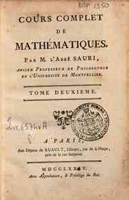 Cours complet de mathématiques, par m. l'abbé Sa... - 2