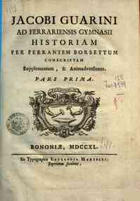 Jacobi Guarini Ad Ferrariensis gymnasii histor... - 1