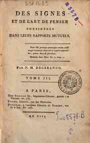 Des signes et de l'art de penser consideres dans l... - 3