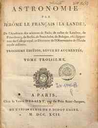 Astronomie par Jerôme Le Français (La Lande), de... - 3