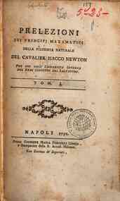 Prelezioni sui principj matematici della filosofia... - 1