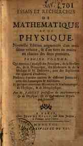 Essais et recherches de mathématique et de physiq... - 1 / Antoine Parent