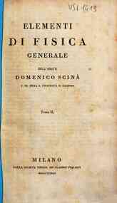 Elementi di fisica generale / dell'abate Domenico ... - 2 / dell'abate Domenico Scina