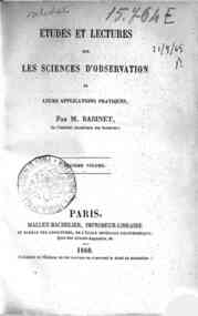 Études et lectures sur les sciences d'observation... - 6 / par M. Babinet