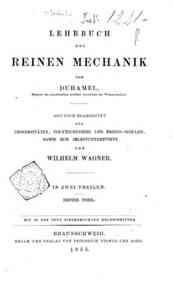 Lehrbuch der reinen Mechanik / von Duhamel - 2 / Duhamel