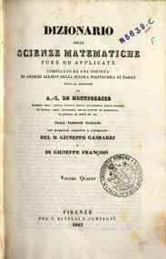 Dizionario delle scienze matematiche pure ed appli... - 4: DIG-EZE