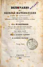 Dizionario delle scienze matematiche pure ed appli... - 6: INT-MYD