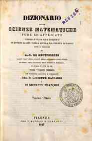Dizionario delle scienze matematiche pure ed appli... - 8: SAC-ZOO